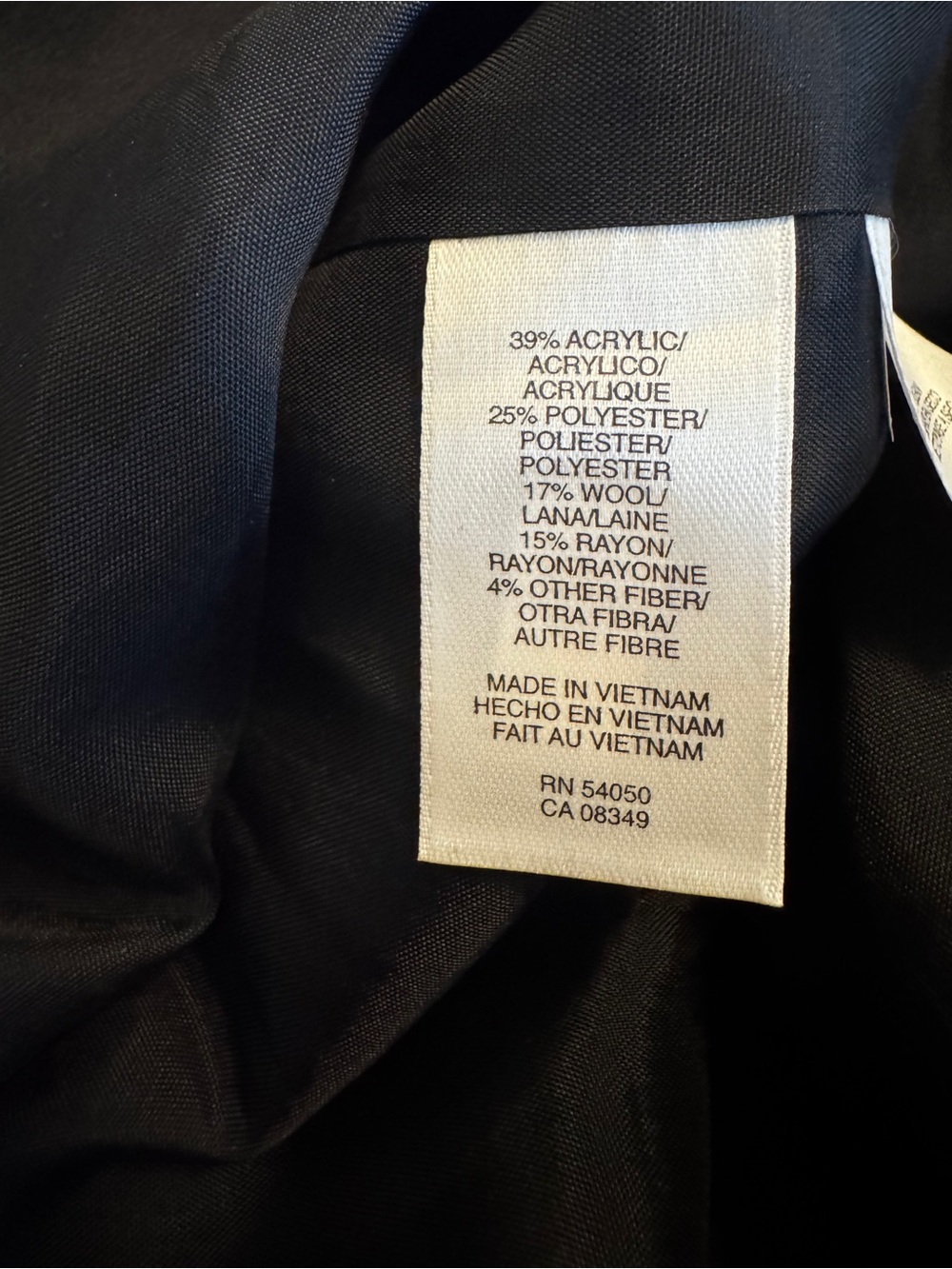 Jones New York Signature Tweed Wool Blend Jacket Black White L - Picture 14 of 15
